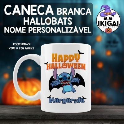 Caneca Branca Personalizada - Hallobats