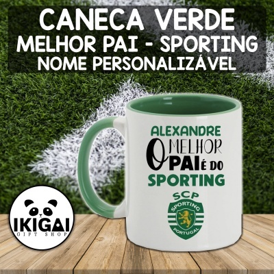 Caneca Verde Melhor Pai - Sporting