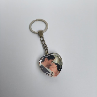 Porta-chaves com foto em Cristal