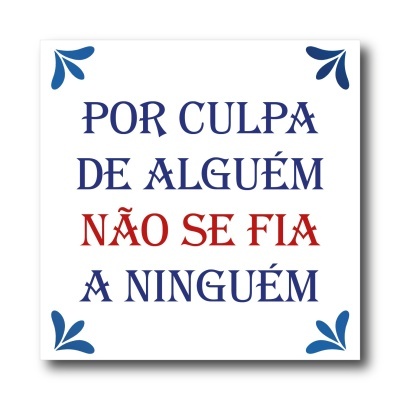 Azulejo "Não se fia"
