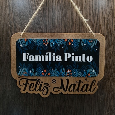 Placa de Natal para pendurar