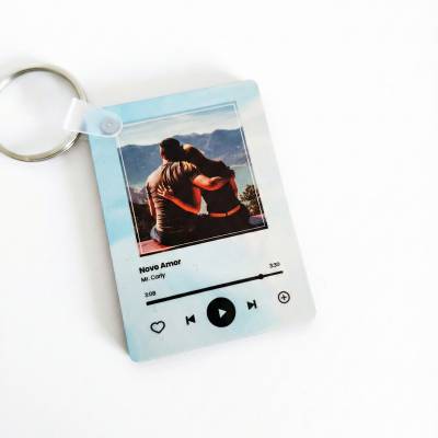 Porta-chaves mdf Spotify com foto