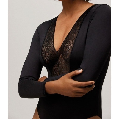 Body com manga rendado