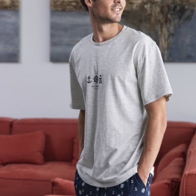 PIJAMA HOMEM MANGA CURTA E CALÇÃO