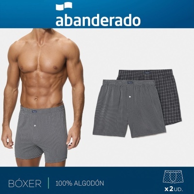 Pack 2 boxers algodão estampados com carçela - abanderado