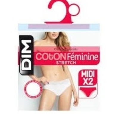 Pack de 2 cuecas algodão com renda na cinta - Dim