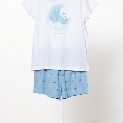 PIJAMA RAPAZ MANGA CURTA E CALÇÃO