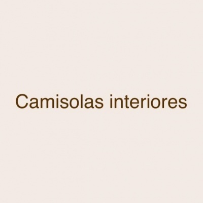 Camisolas Interiores
