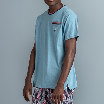 PIJAMA HOMEM MANGA CURTA E CALÇÃO(100% ALGODÃO)