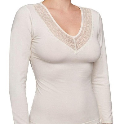 Camisola com decote em renda - Ysabel Mora