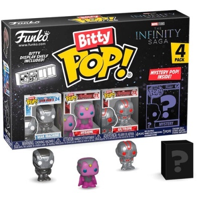 Blister 4 Bitty POP figuras Marvel The Infinity Saga Homem de Ferro