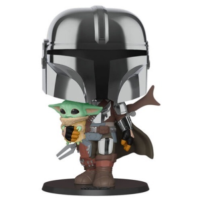 Figura POP #380 Star Wars Mandalorian with Yoda Child 25cm