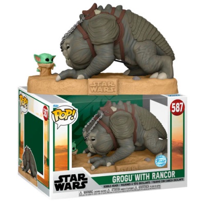 Figura POP #587 Star Wars Grogu with Rancor Exclusive