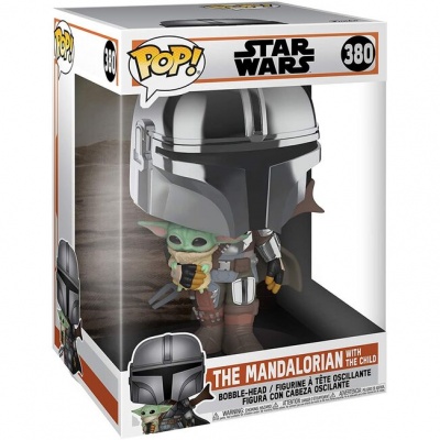Figura POP #380 Star Wars Mandalorian with Yoda Child 25cm Figura POP #380 Star Wars Mandalorian with Yoda Child 25cm