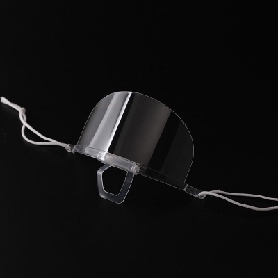 MÁSCARA COM TELA TRANSPARENTE COM BASE BRANCA