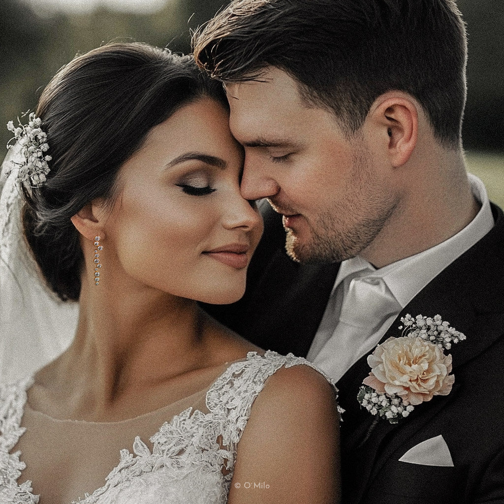 Eleonora Cascading Crystal Earrings 18K Gold Vermeil