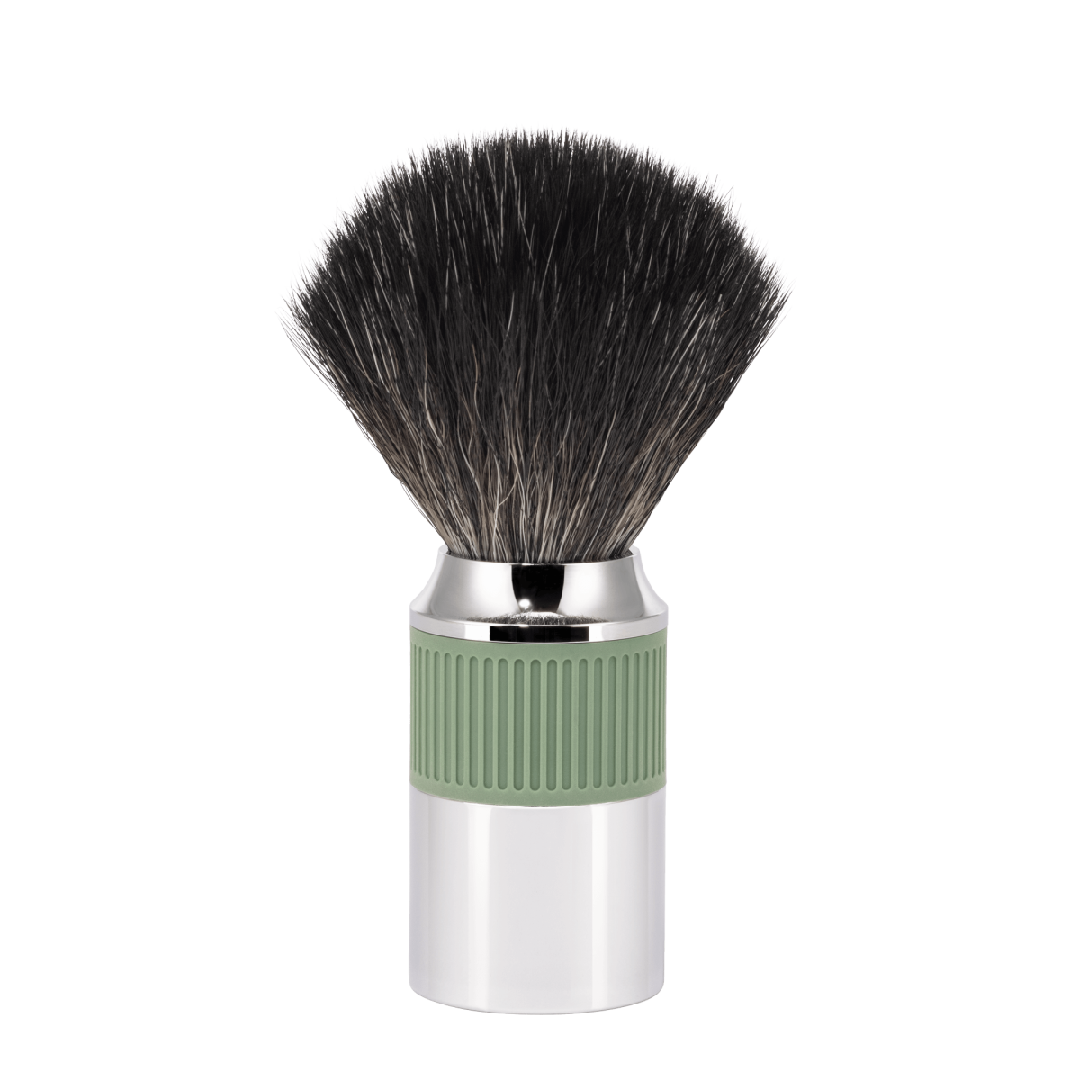 Pincel de barbear Mühle NEO verde sálvia com fibra preta Pincel de barbear Mühle NEO verde sálvia com fibra preta