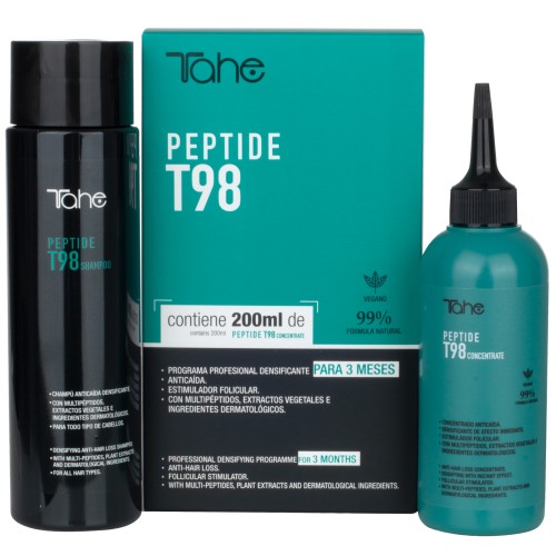Tahe Programa anti-queda: 200 ml Concentrado + 300 ml Shampoo Peptídeo T98