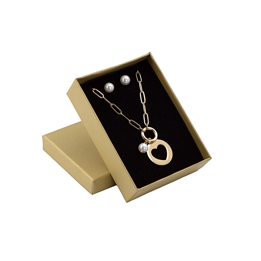 Conjunto Colar+Brincos em Aço