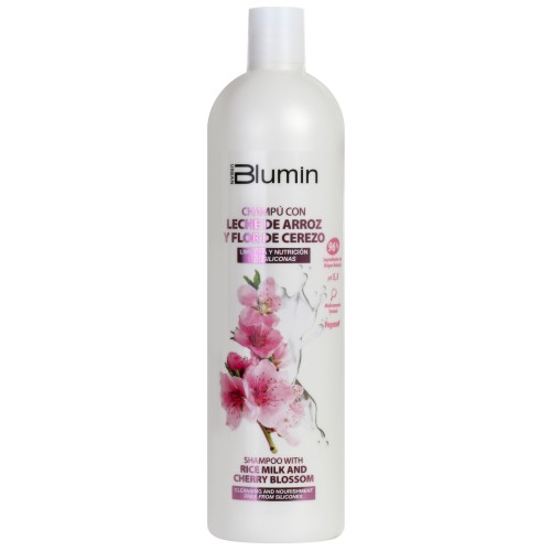 Blumin Shampoo suavizante com leite de arroz e flor de cerejeira