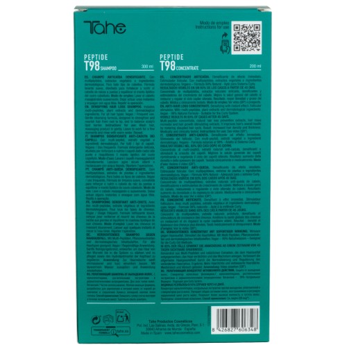 Tahe Programa anti-queda: Concentrado 50 ml + Champô Peptídeo T98