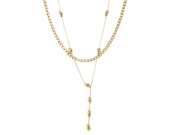 Luna Y Necklace in Stainless Steel