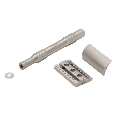 Pearl Shaving L-65 Semi-Slant DE Safety Razor with SS 316L Handle - Matte Finish