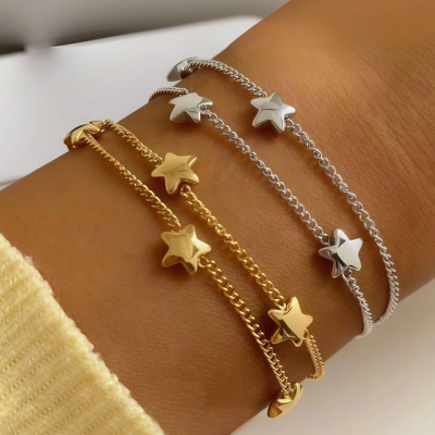 Starlit Charm Bracelet in Stainless Steel