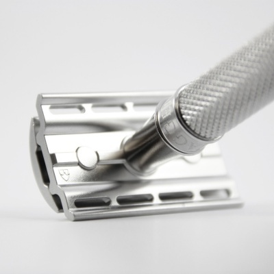 Edwin Jagger Safety Razor 3one6 Stainless Steel Knurled