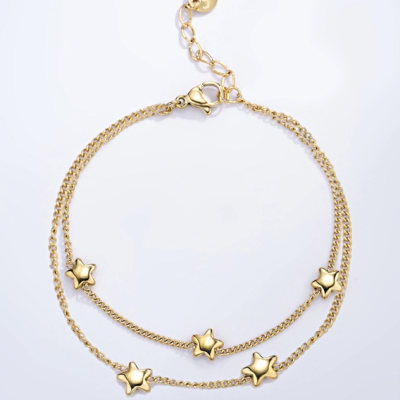 Starlit Charm Bracelet in Stainless Steel