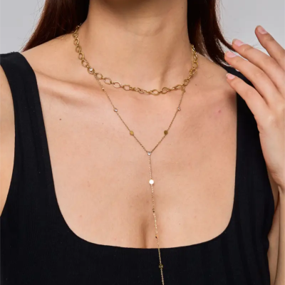 Elysian Elegance Necklace in Stainless Steel