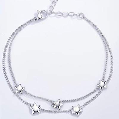 Starlit Charm Bracelet in Stainless Steel