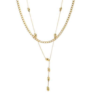 Luna Y Necklace in Stainless Steel