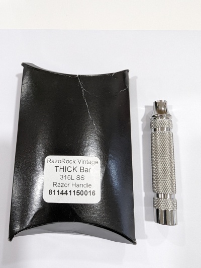 Razorock Handle Thick Bar 76mm 316L SS Recondicionado