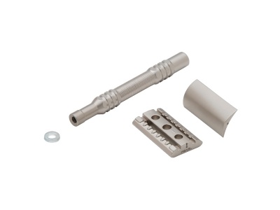 Pearl Shaving L-65 Semi-Slant DE Safety Razor with SS 316L Handle - Matte Finish