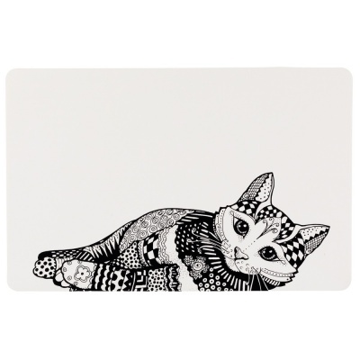 TAPETE PARA GAMELA DE GATOS "ZENTANGLE"