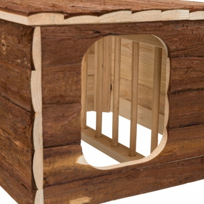 Casa "HILKE" em Madeira com Porta Feno p/ Coelhos e Porquinhos-da-Índia - Trixie