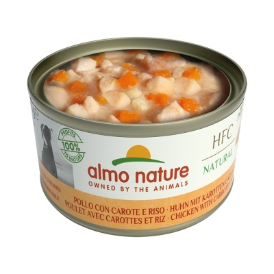 "ALMO NATURE" Cão HFC NATURAL - Frango+Cenoura+Arroz (24 Unidades)