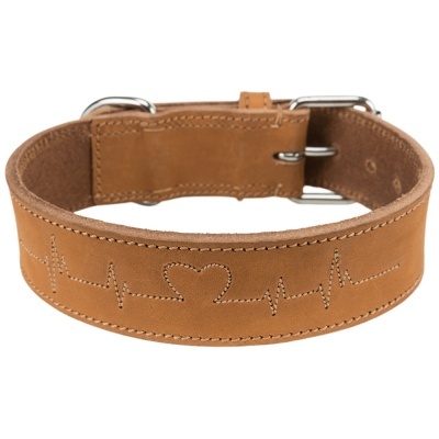 COLEIRA "RUSTIC HEARTBEAT" EM COURO (Camel)