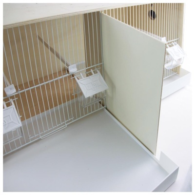 VIVEIRO DUPLO DE MADEIRA DE CHOUPO PARA PERIQUITOS