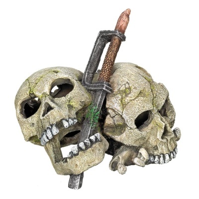 DECORAÇÃO PARA AQUÁRIO - CAVEIRAS COM ESPADA