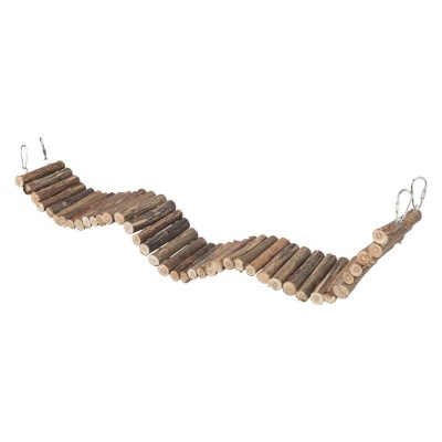 PONTE SUSPENSA EM MADEIRA PARA AVES