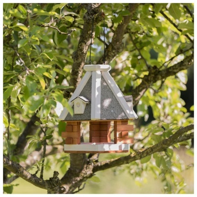 COMEDOURO "NATURA" COM TELHADO IMPERMEÁVEL PARA PENDURAR