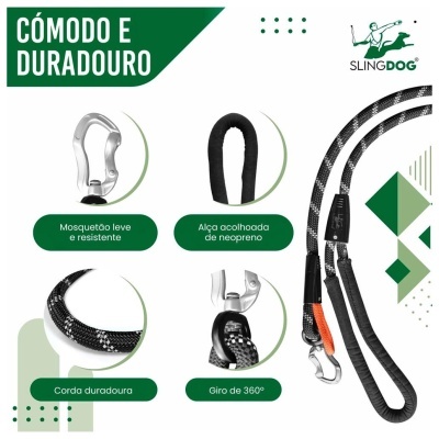 SLINGDOG - TRELA COM LANÇADOR E BOLA (2 EM 1)