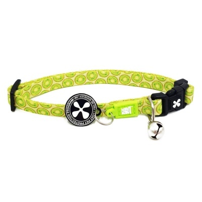 MAX & MOLLY - COLEIRA PARA GATO COM ID TAG "KIWI"