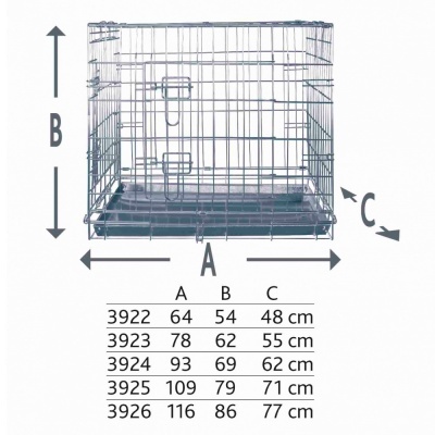 TRANSPORTADORA EM ARAME (COM 2 PORTAS) PARA CÃES E GATOS