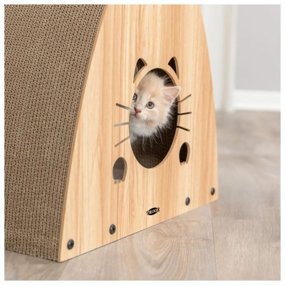 CASA DE ARRANHAR EM CARTÃO/MDF COM CATNIP