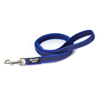 Trela "JULIUS-K9" Color & Gray Super-Grip (Azul)