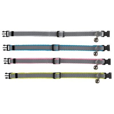 SAFER LIFE - COLEIRA REFLETORA FORRADA PARA GATOS (4 UNIDADES)