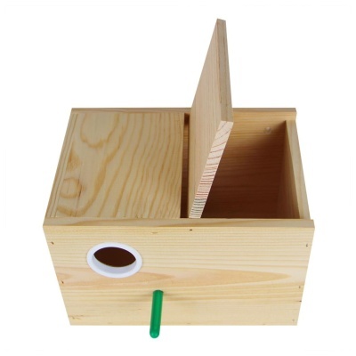 NINHO "ROSEICOLLEX" EM MADEIRA DE PINHO PARA AGAPORNIS